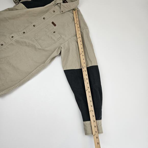 Woolrich Shooting Shirt Men's L-Tall Khaki/Green Button-Up Hunting Long-Sleeve - Picture 8 of 8